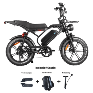 OUXI S20 PRO Ultimate Fatbike zwart zijaanzicht